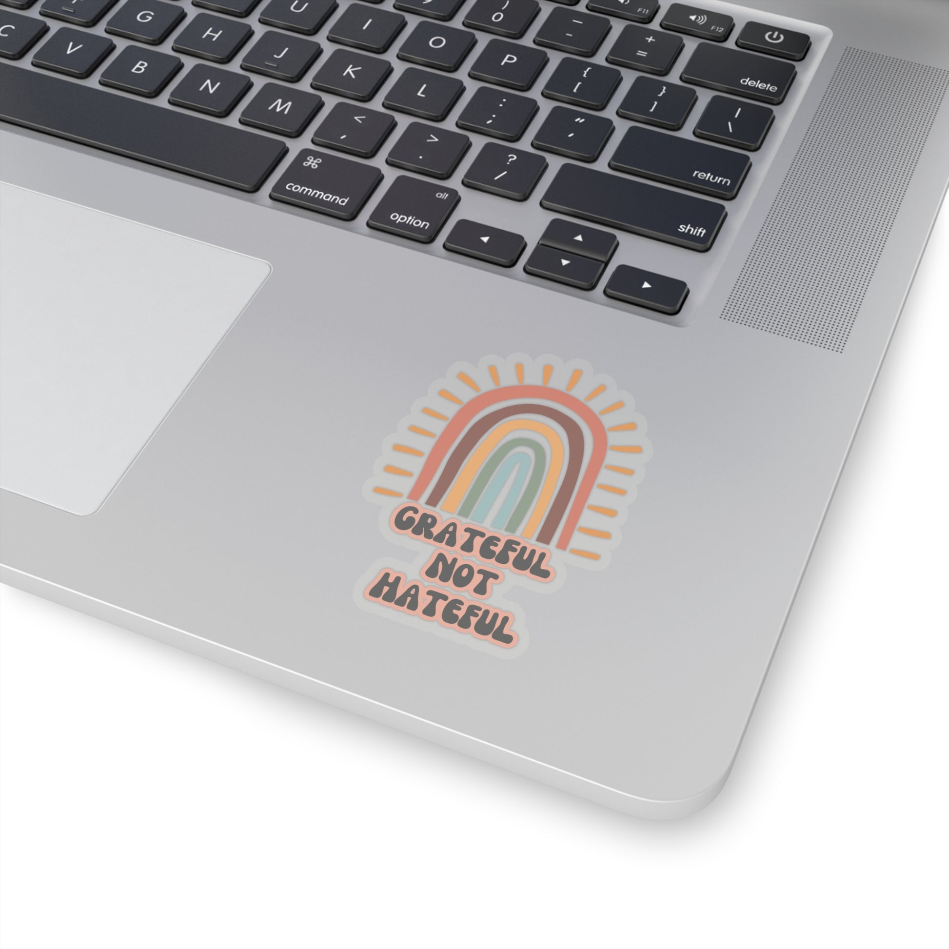 Grateful Not Hateful Rainbow Sticker, LGBTQ sticker, rainbow sticker, cute stickers, minimalist stickers