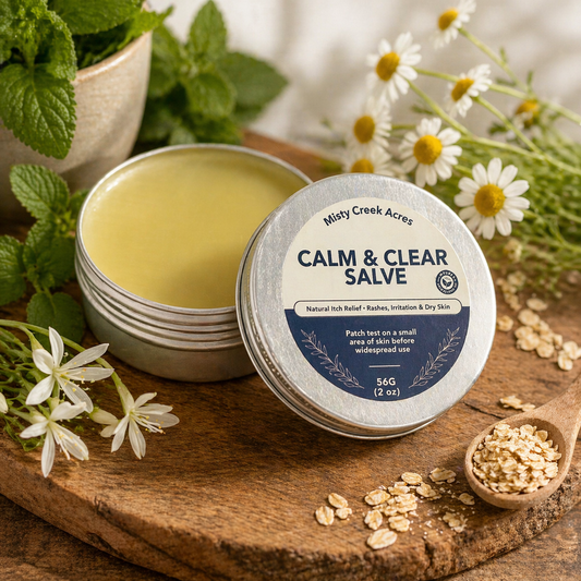 Calm & Clear Salve | Soothing Herbal Balm for Dry, Itchy Skin
