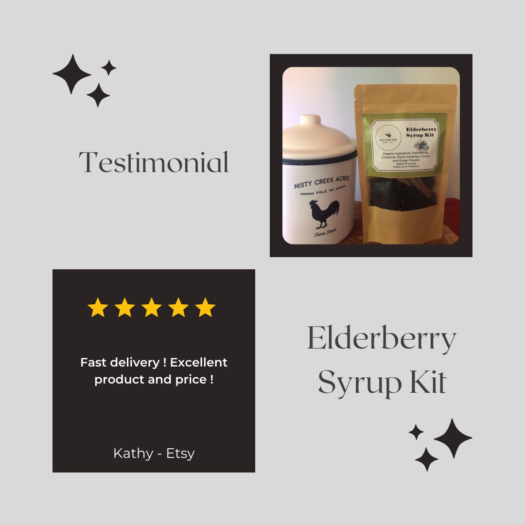 Help Your Allergies with Our All-Natural Elderberry Syrup DIY Kit/Organic Ingredients/Seasonal Allergies/Homemade with Instructional Video