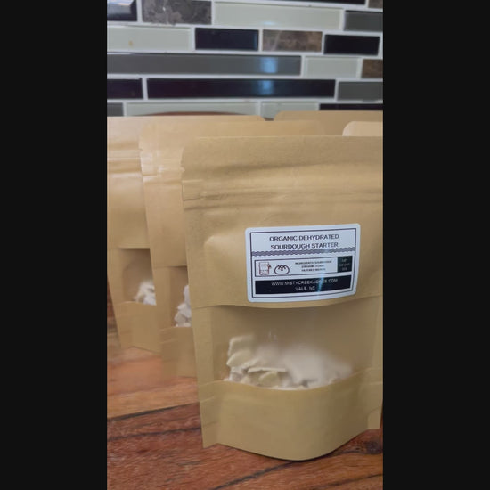 Organic Dehydrated Sourdough Starter, sourdough starter kit, sourdough DIY kit, homesteading, homemade sourdough, sourdough starter, North Carolina Homestead