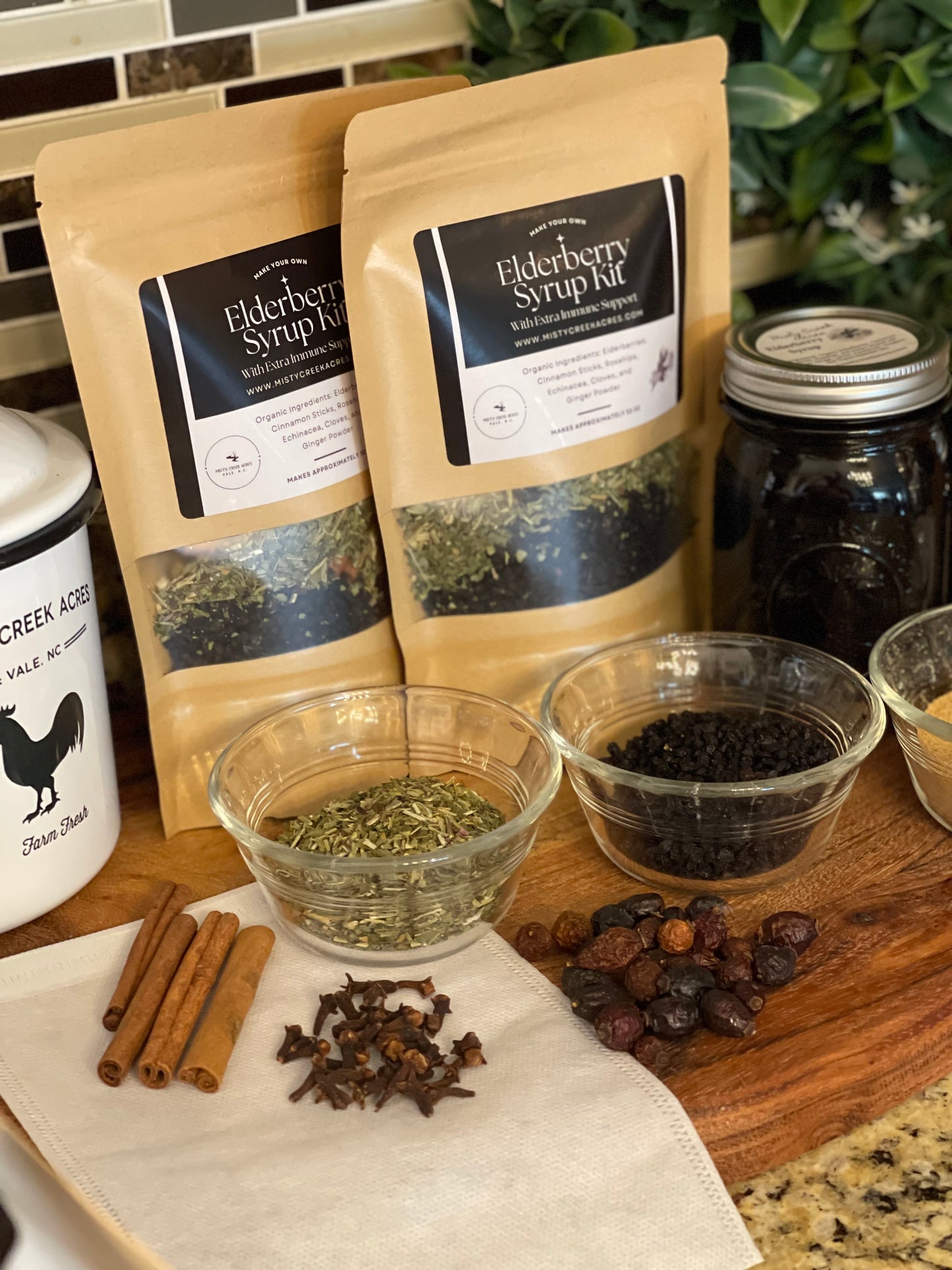 Extra Immune-Boosting Elderberry Syrup DIY Kit, Homemade Organic DIY Kiy, DIY Elderberry Syrup, Homemade elderberry syrup, Holistic medicine, Nature powered medicine kit
